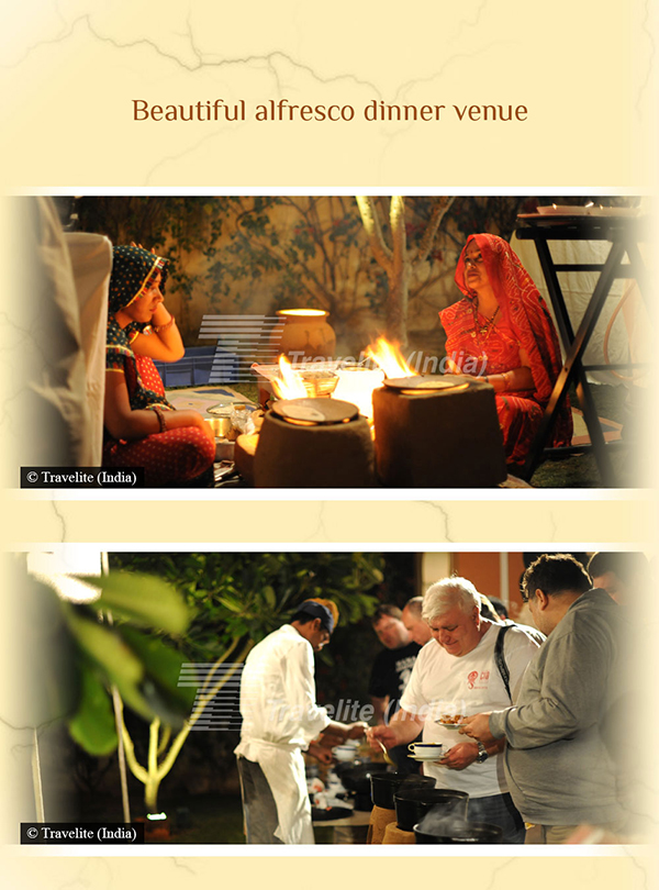 Beautiful alfresco dinner venue