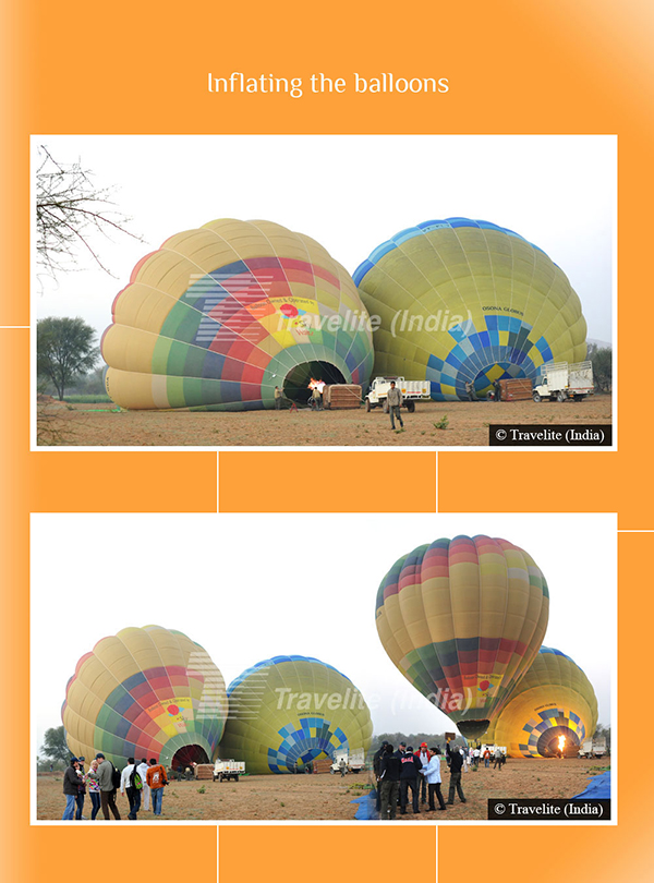 Inflating the balloons