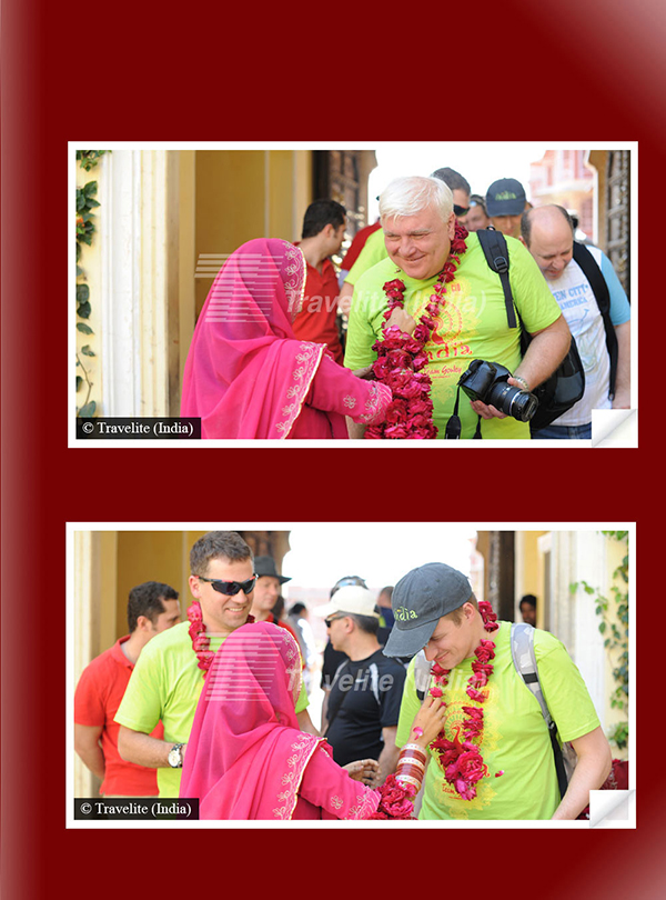 Arrival welcome with decorated Elephants, Garland and Aarti Tikka Ceremony pic-01