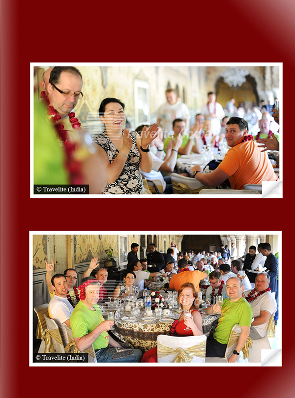 Lunch organized at the beautiful veranda at Chandra Mahal in City Palace, Jaipur pic-01