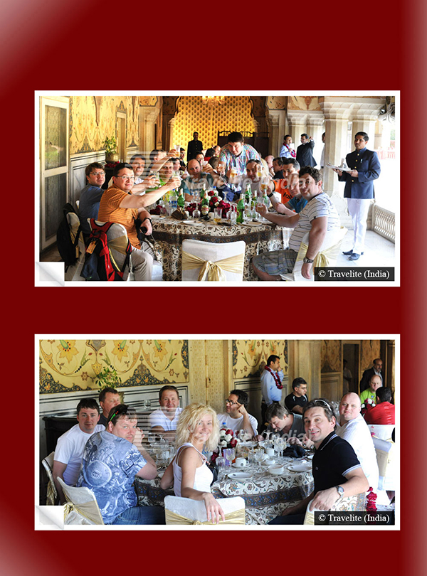 Lunch organized at the beautiful veranda at Chandra Mahal in City Palace, Jaipur pic-02